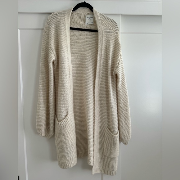 [Abercrombie & Fitch] Chunky Knit Open Faced Cardigan Sweater - Picture 5 of 5
